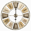 Salesbay 60cm Silent Wall Clock Rustic Vintage Roman Numeral Metal Retro Decor