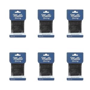 6pk Malli Sewing Soft Elastic Band Flexible Diy Sewing Cord 6mm X 4m Assorted