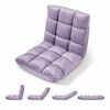 Costway Floor Chair 14position Adjustable Lazy Sofa Chaise Lounge Purple