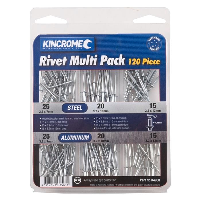 Kincrome 120 Piece Rivet Multi Pack