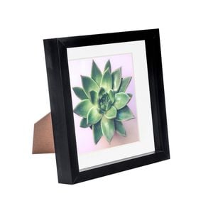 Nicola Spring 8 X 8 3d Shadow Box Photo Frame - Craft Display Picture Frame With 6 X 6 Mount - Glass Aperture - Black