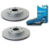 Basco Disc Rotors + Front Bendix Brake Pads for Toyota Corolla ZRE152 ZRE182 DB1802 -BRK1010-BDX