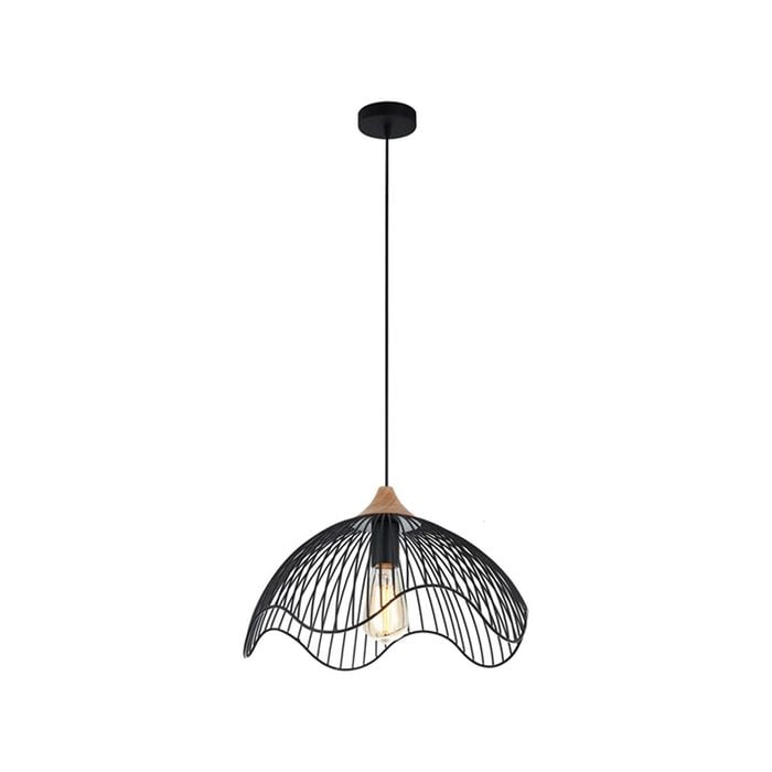 CLA Lighting SPIAGGIA Dome/Cone (Wavy Edge) Pendant Light - Dome/Black