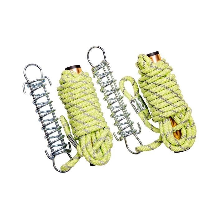 Polytuf 3m x 6mm Reflective Glow In The Dark Guy Rope With Spring - 2 Pack