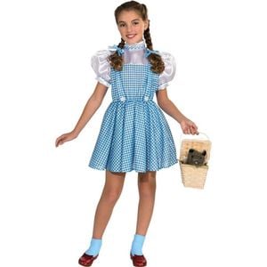 Dorothy Classic Halloween Costume for Girls Wizard of Oz Dress Up Outfit Set - Blue, 9-10-YRS