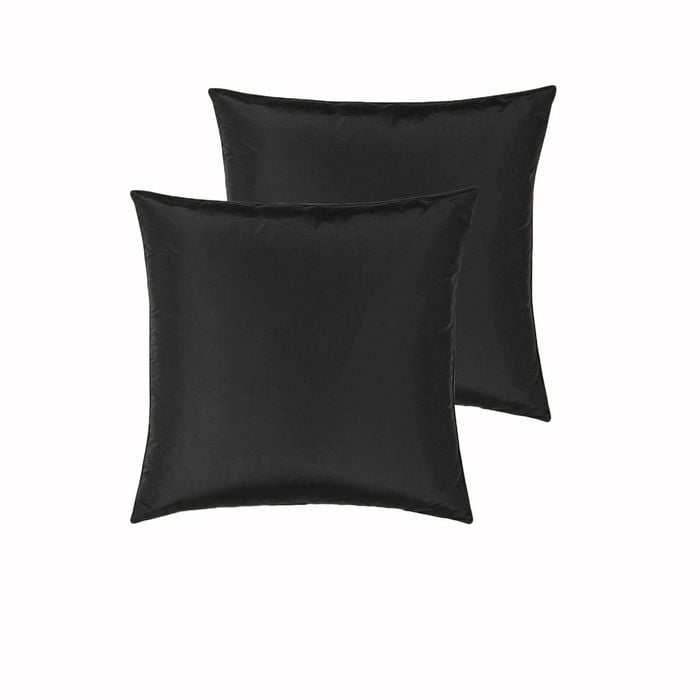 Peppermill Pair of Satin European Pillowcases Black