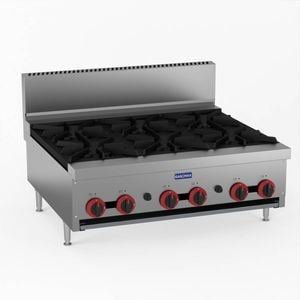 Gasmax Gas Cook Top 6 Burner With Flame Failure  - Commercial Gas Cooktops (rb-6e)