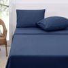 Bloomington Polar Fleece Sheet Set Double 30cm Wall Midnight Blue