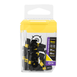 Kango 25mm TX Mix Hypertorque Impact Driver Insert Bits - 20 Pack