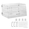 VEVOR Pastry Display Case 2-Tier Acrylic with Rear Door Access & Removable Shelves for Donut Bagels Cake Cookie