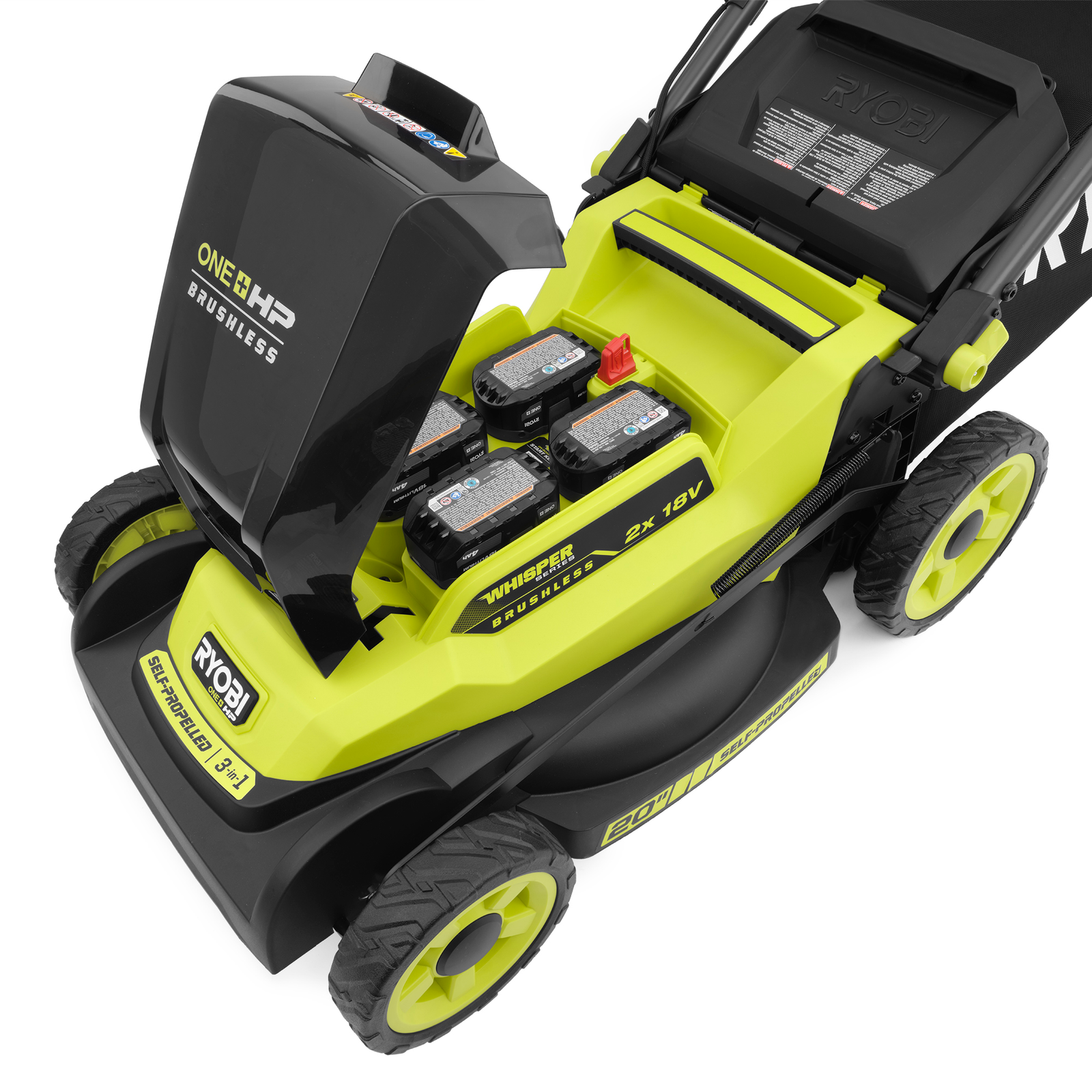 Ryobi 2x18V ONE HP Brushless 51cm 20 Self Propelled Lawn Mower Tool Only Bunnings Australia
