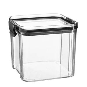 Argon Tableware 700ml Food Storage Container - Airtight Reusable Meal Prep Lunch Storage Container With Black Clip-lock Lid