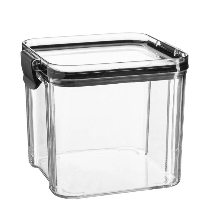 Argon Tableware 700ml Food Storage Container - Airtight Reusable Meal Prep Lunch Storage Container With Black Clip-lock Lid