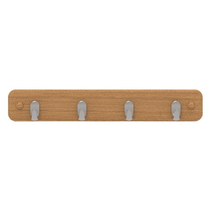 MODE 4 Chrome Hooks On Bamboo Board Key Rack