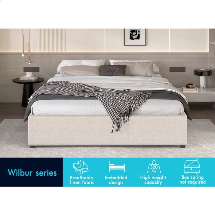 ALFORDSON Bed Frame Platform Storage Gas Lift Queen