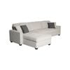 Corner Sofa Chaise Polyester Fabric Multilayer Two Pillows Individual Pocket Spring