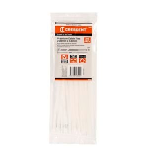Crescent 200 x 4.6mm Natural Cable Ties - 25 Pack