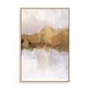 Artey | Golden Abstract - Framed Canvas - Oak - 110 x 165cm
