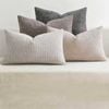 Gioia Casa 4-Pack Chenille Grid Cushion Covers 30cm x 50cm - Mixed Grey