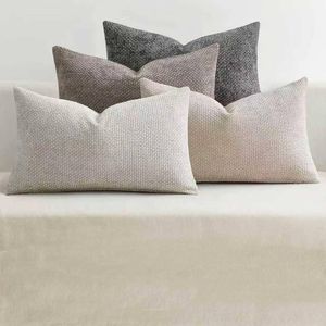Gioia Casa 4-Pack Chenille Grid Cushion Covers 30cm x 50cm - Mixed Grey