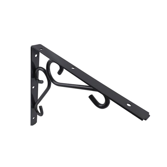 Carinya 250 x 200mm Dark Grey Heavy Duty Scroll Stayed Bracket