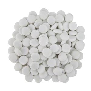 Tuscan Path 1kg 17-19mm Frosted White Glass Decorative Pebble