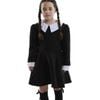 Gothic Haunted Child Girls Wednesday Halloween Costume - Large