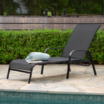Marquee Sling Steel Sun Lounger