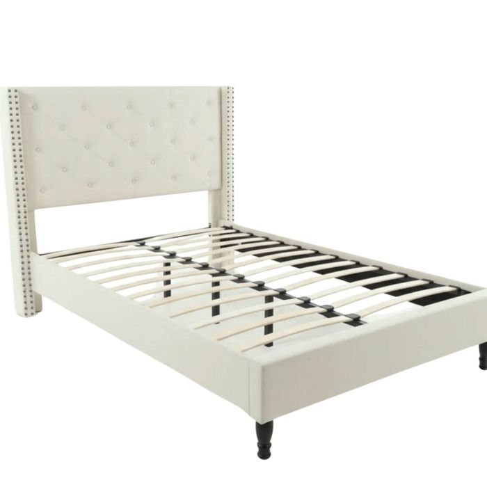 New Lisbeth Bed Frame Beige - Double