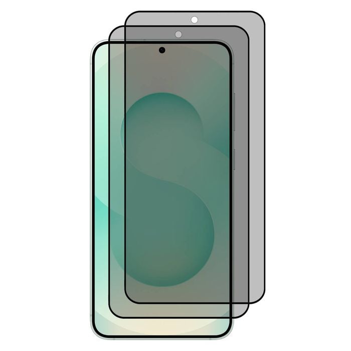 2 Pack MEZON Samsung Galaxy S25+ (6.7") Privacy Anti-Spy Fingerprint Unlock Tempered Glass
