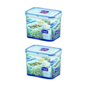 2x Lock & Classic Rectangular Tall Container - 1L