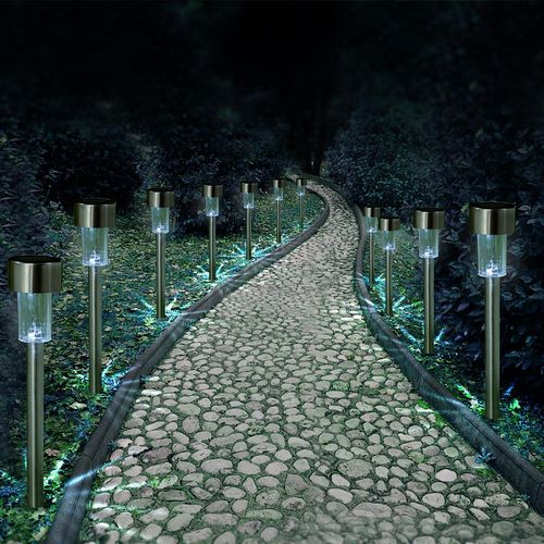 Click 26.5cm Stainless Steel Pathway Light - 10 Pack - Bunnings Australia