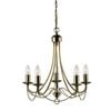Lexi Lighting Zanzibar Chandelier Light - Antique Brass 46 cm