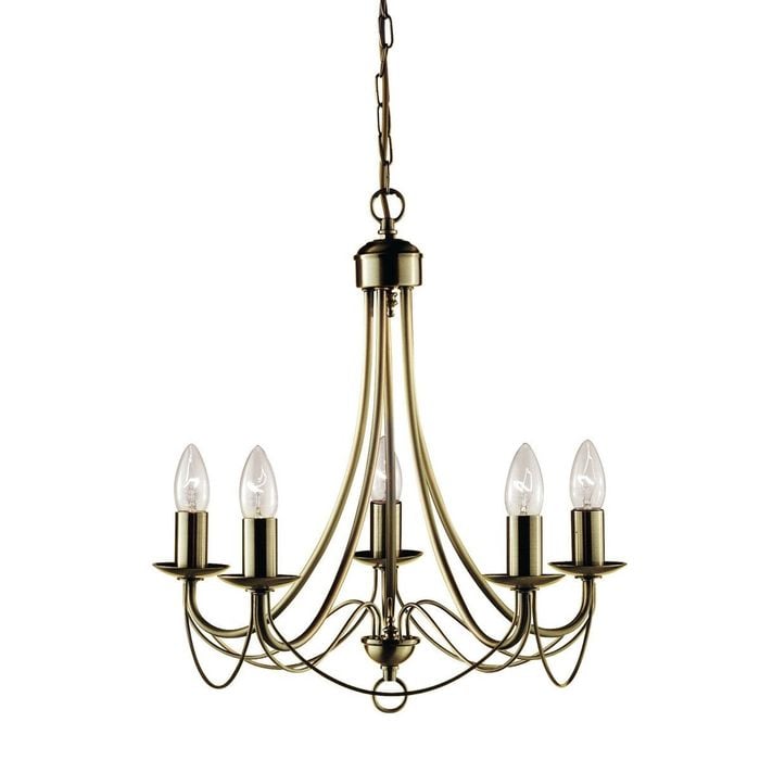 Lexi Lighting Zanzibar Chandelier Light - Antique Brass 46 cm