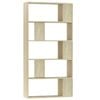 vidaXL Book Cabinet/Room Divider Sonoma Oak Engineered Wood Home Organiser