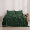 Dreamaker Superfine Washed Microfibre Sheet Set Hunter Green Split King Bed
