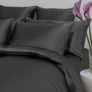 Bedding Co. Pillow Case 100% Mulberry Silk 22 Momme Dark Grey Standard