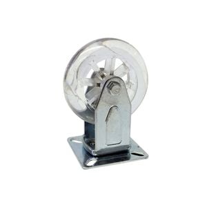 Easyroll 50mm 40kg Transparent Fixed Plate Castor