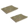 2PK Rosewood 38.5cm Chill 'N' Scratch Hand Woven Hamster/Rabbit Pet Mat XL Natural