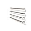 Forme 850mm Single Bar Heated Towel Rail Round