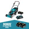 Makita LXT 18Vx2 (36V) Brushless 460mm (18") Metal Deck Lawn Mower 5.0Ahx2 Kit DLM466CT2