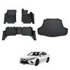 AUSGO Floor Mats & Boot Liner Set for Toyota Camry Hybrid 2017-2024 Car Floor Liners Cargo Mat