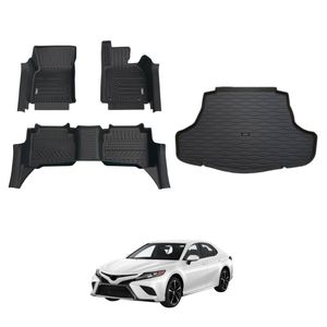 AUSGO Floor Mats & Boot Liner Set for Toyota Camry Hybrid 2017-2024 Car Floor Liners Cargo Mat