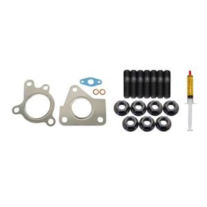 Turbo Charger Installation Stud, Gasket & Lubricant Kit For Mitsubishi Lancer 4n13 1.8l