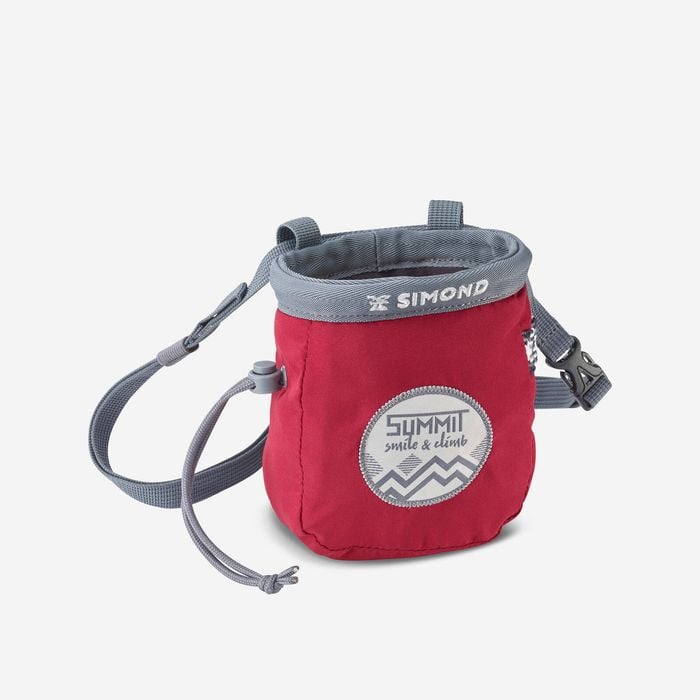 Decathlon - Simond Climbing Vertika Chalk Bag Size M - Burgundy Red - One Size