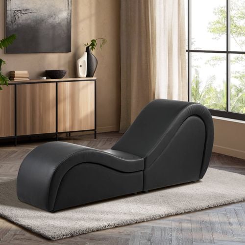 Oikiture Sofa Couch Love Seat Chaise Lounge Yoga Bed Black Bunnings Australia