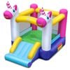 Costway Kid Inflatable Bounce House Unicorn Themed Bouncy Castle