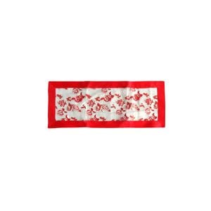 Red Rosie Sheer Organza Glitter Table Runner 40 x 90 cm Red