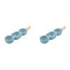 2PK Ladelle Alto Serve & Share Pale Blue 3 Part Stick Snack Serving Platter