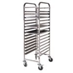 SOGA 15-Tier 60x40cm Tray Bakery Trolley – Stainless Steel